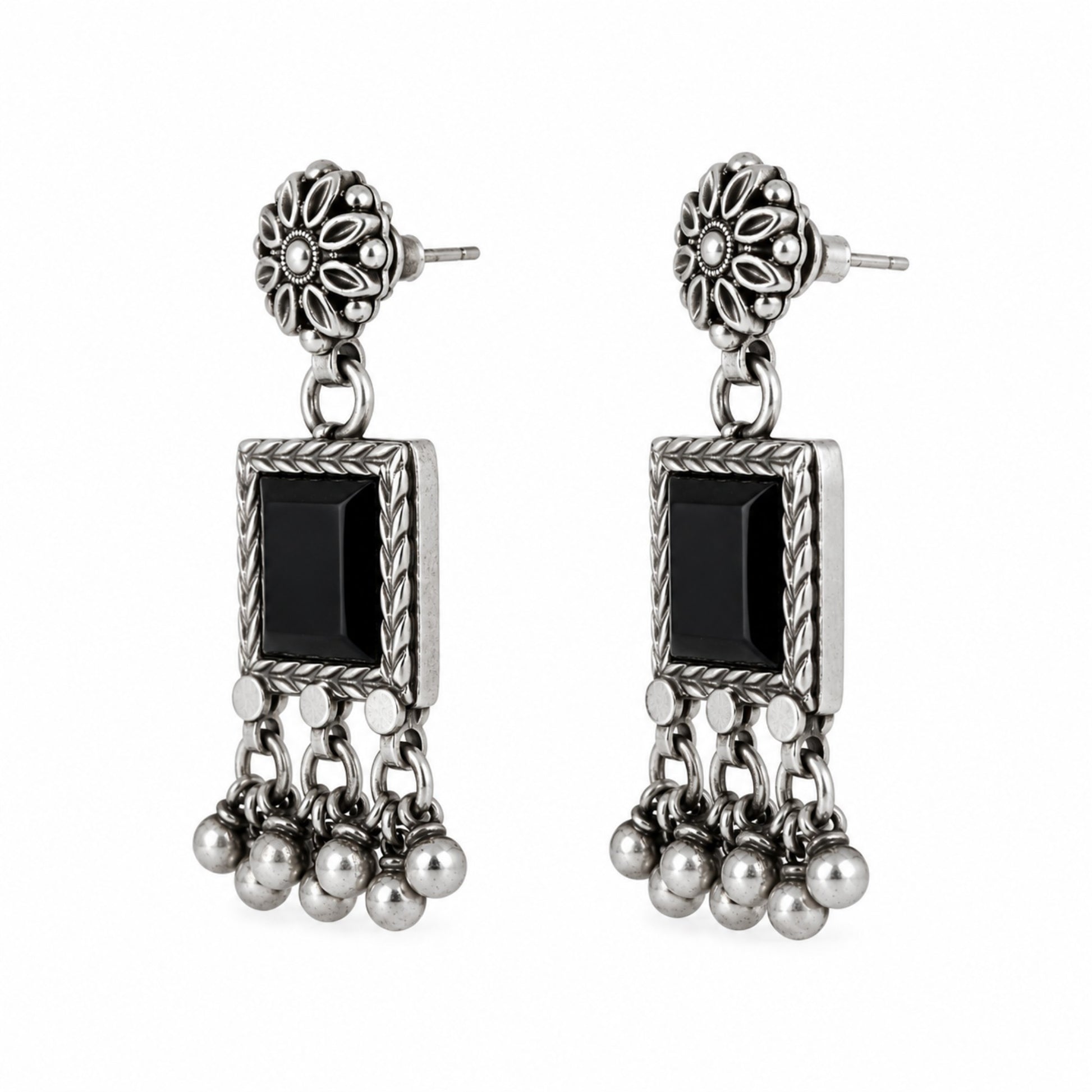 Black Dahlia Earrings
