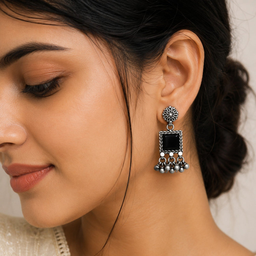 Black Dahlia Earrings