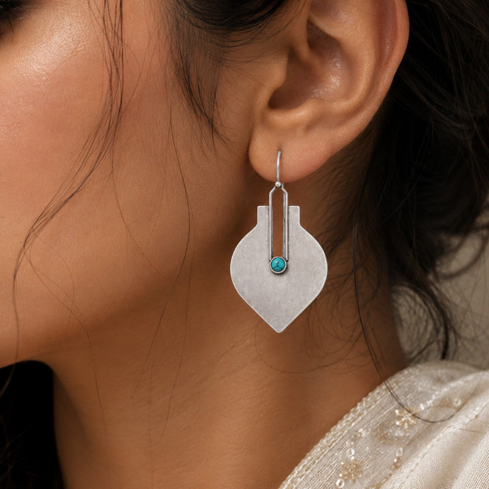 Firoza Silver Earrings