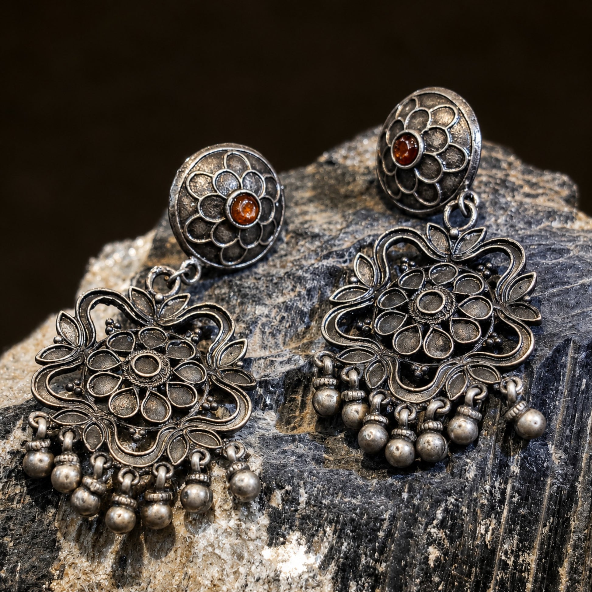 Amber Bloom Earrings