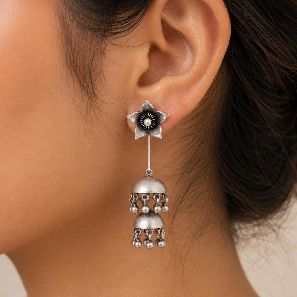 Meher Double Jhumka Earrings