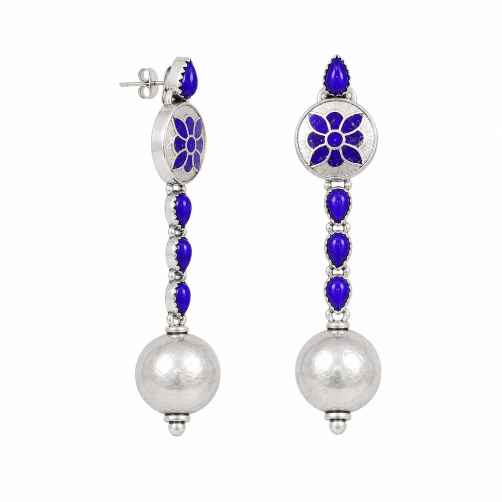 Blue Lotus Earrings
