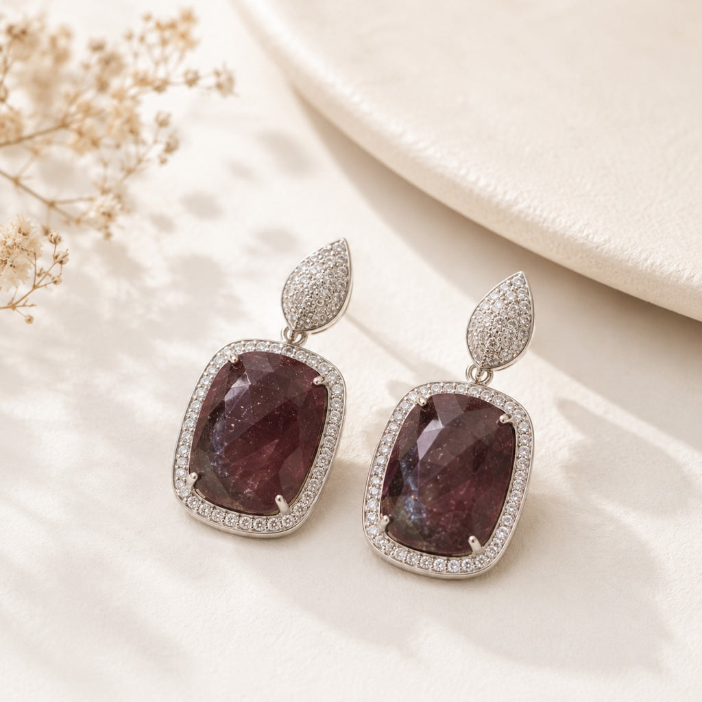 Imperial Wine Earring