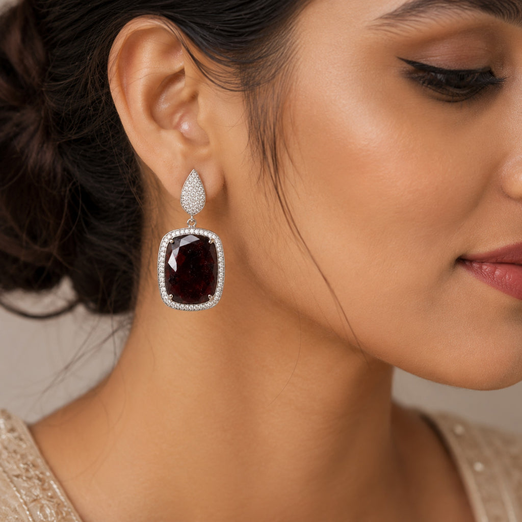 Imperial Wine Earring