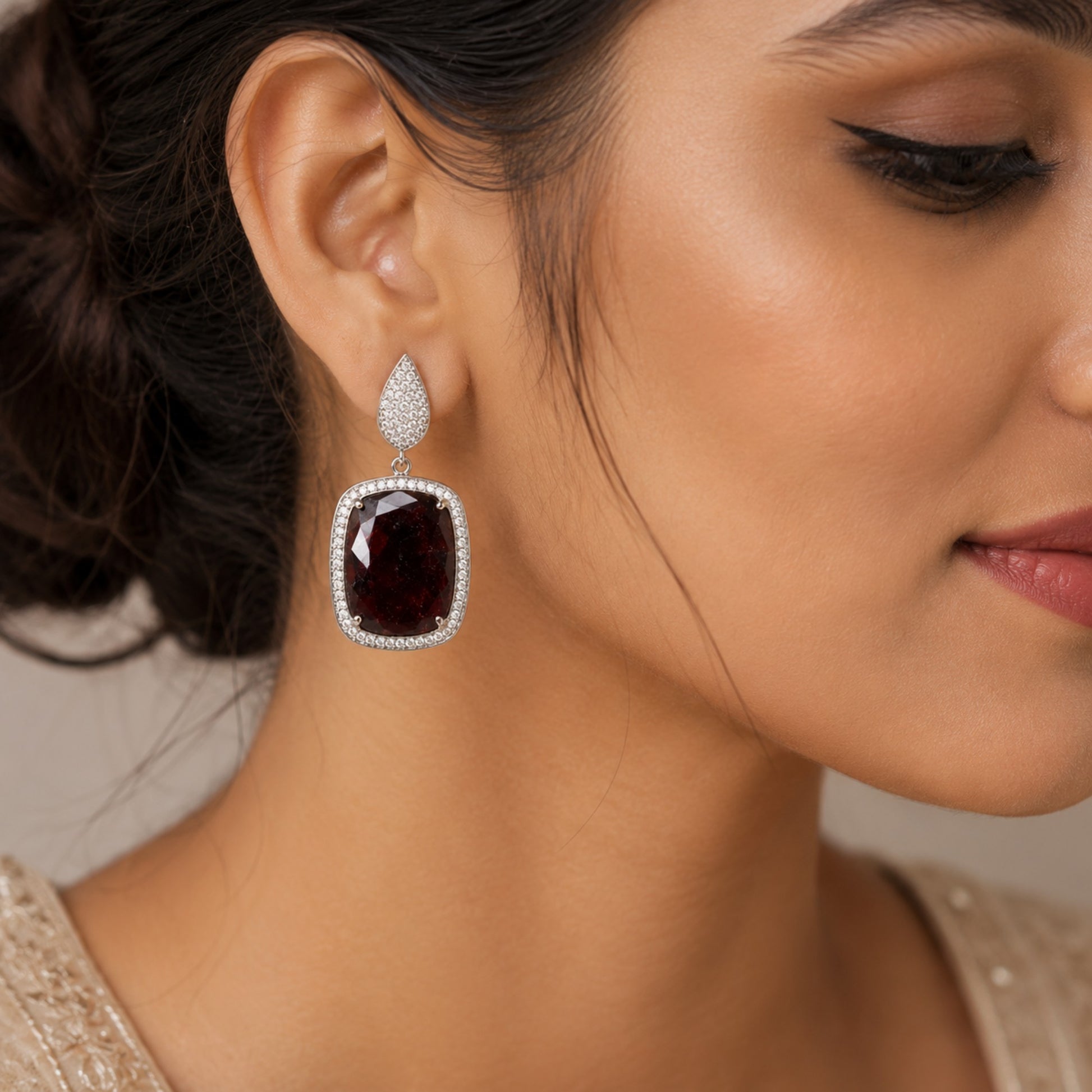 Imperial Wine Earring