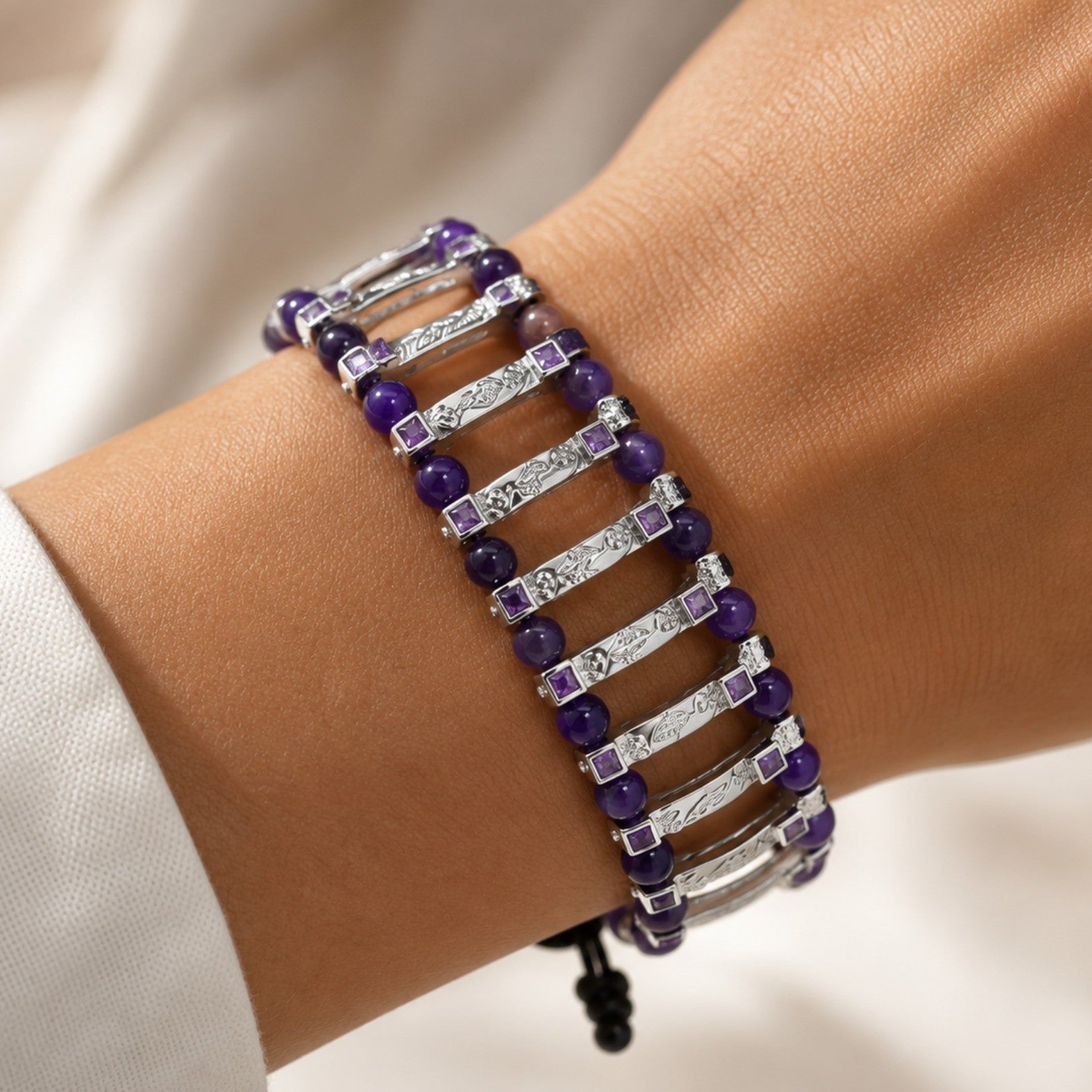 Amethyst Prism Bracelet