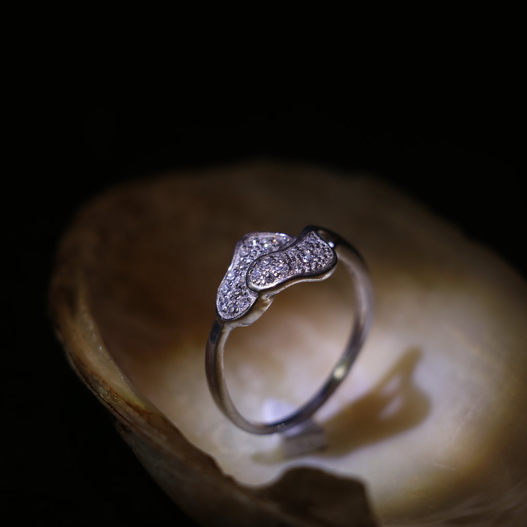 SILVER RING WITH CLUSTERED ZIRCONS