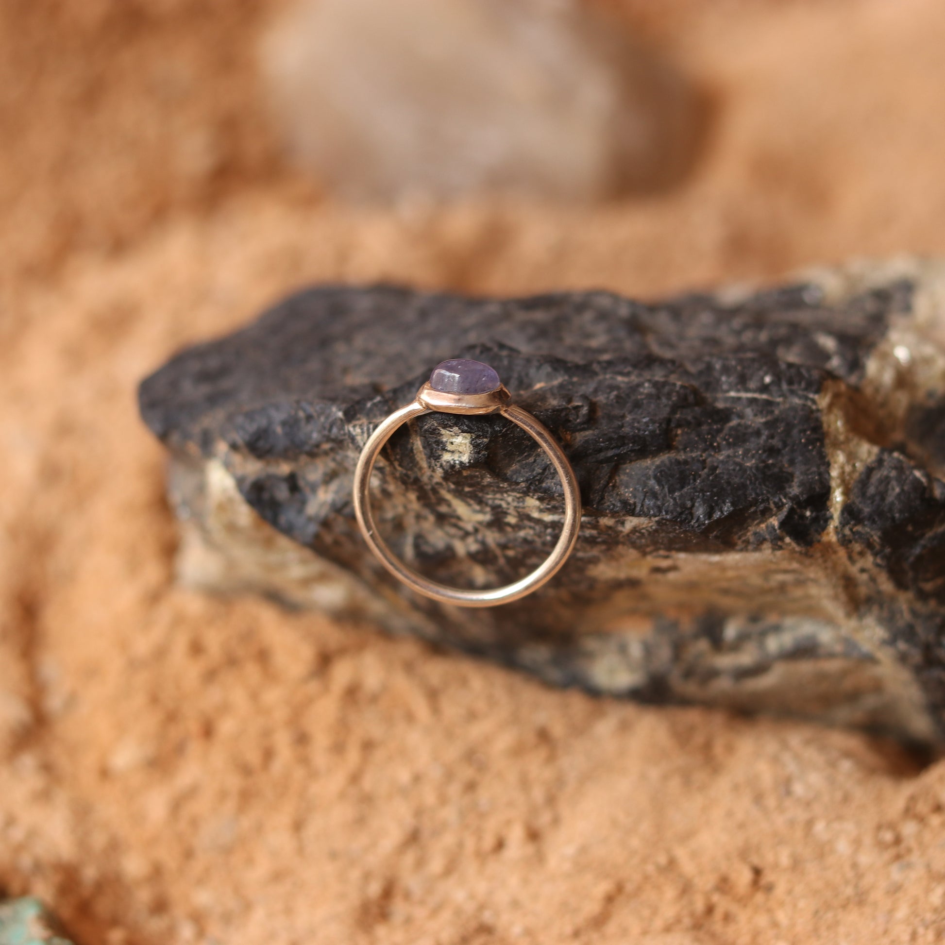 SILVER RING WITH TANZANITE