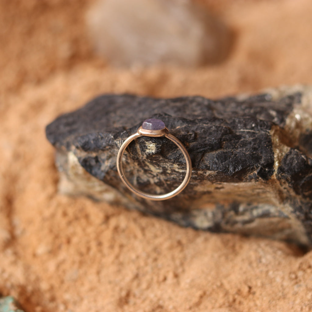 SILVER RING WITH TANZANITE