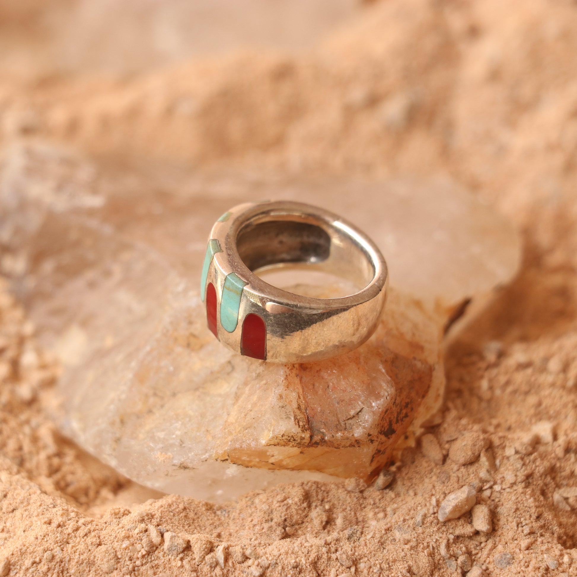 SILVER ENAMELED BAND