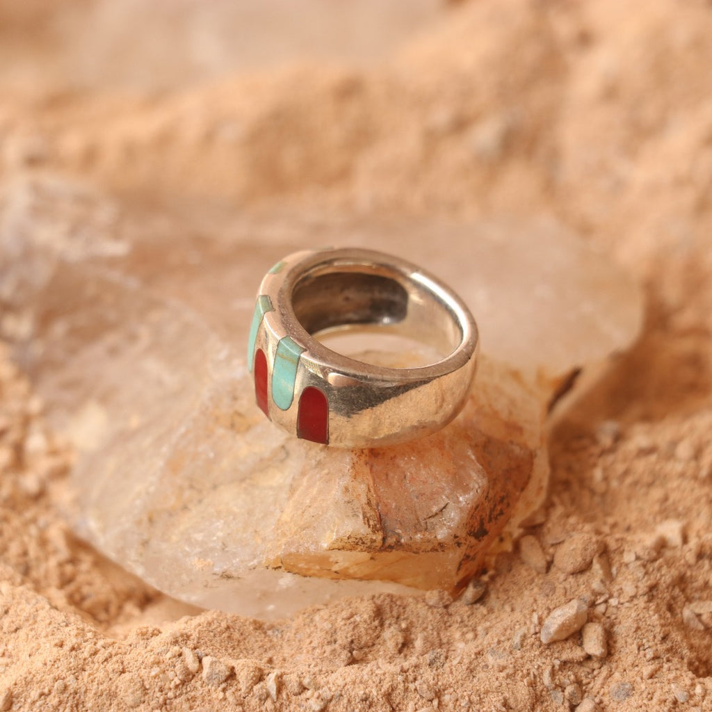 SILVER ENAMELED BAND