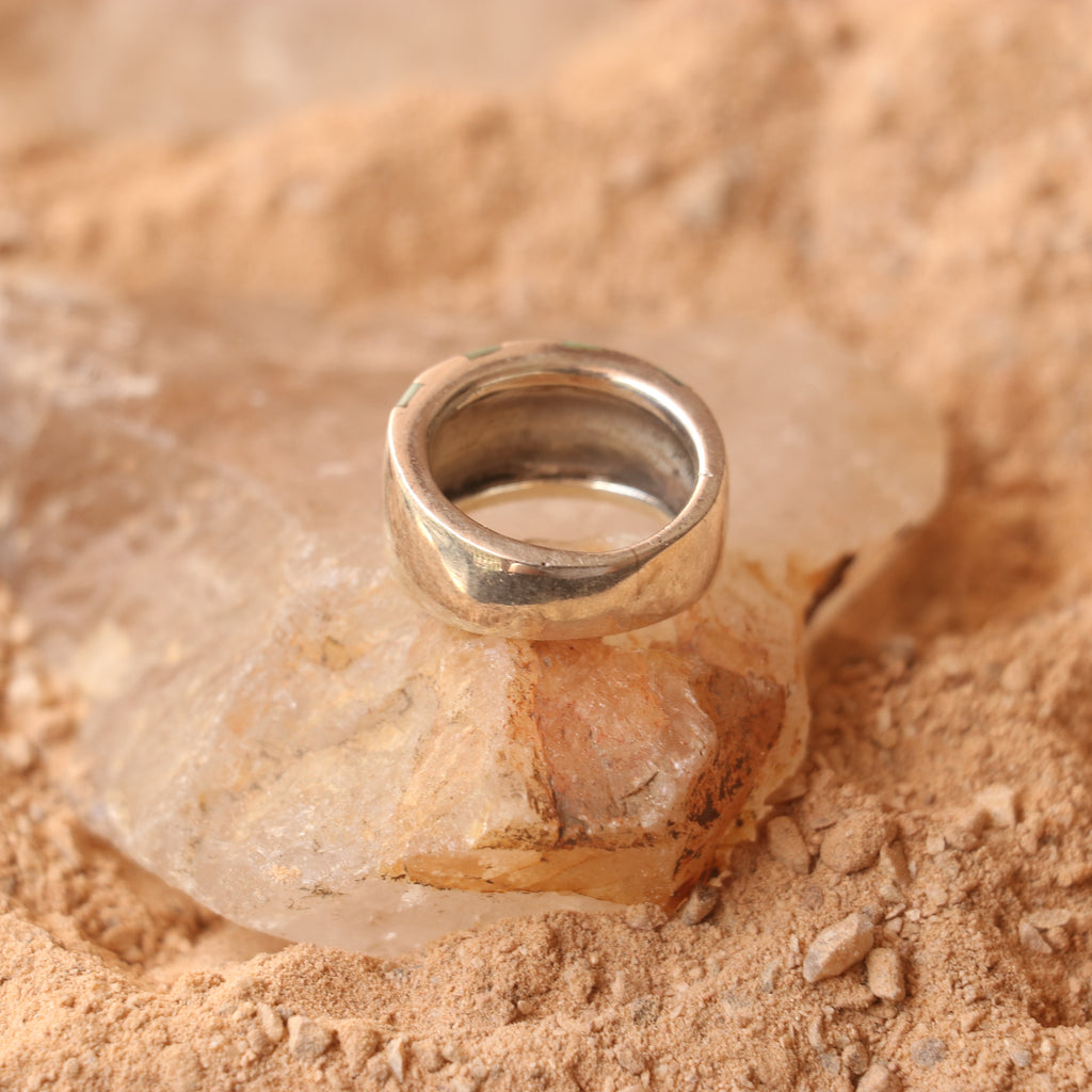 SILVER ENAMELED BAND