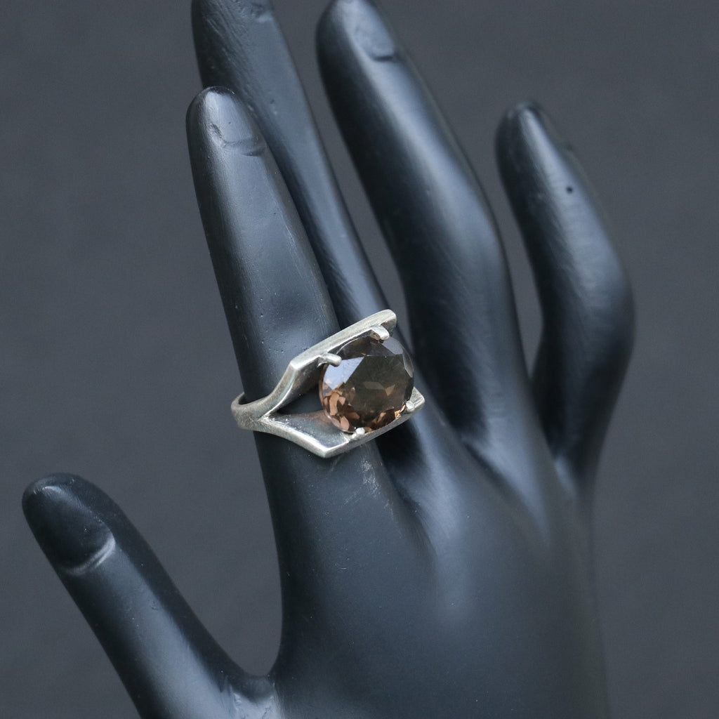 SMOKY TOPAZ SILVER RING
