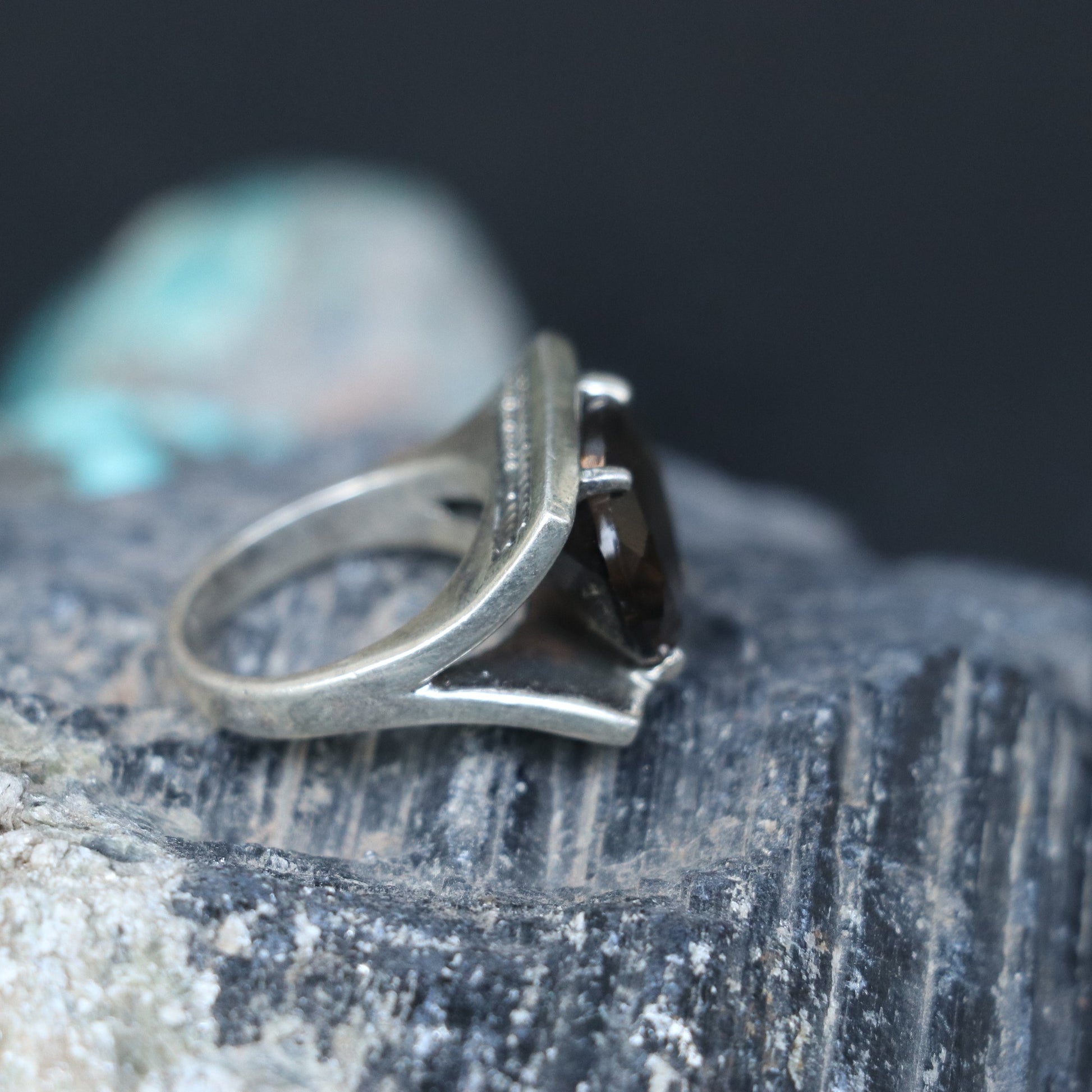 SMOKY TOPAZ SILVER RING